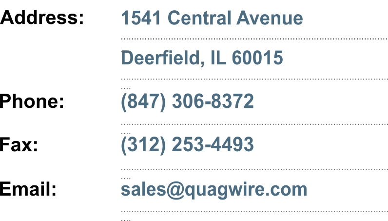Contact Quagwire for Fiber Optical Transceiver Modules and Active Cables